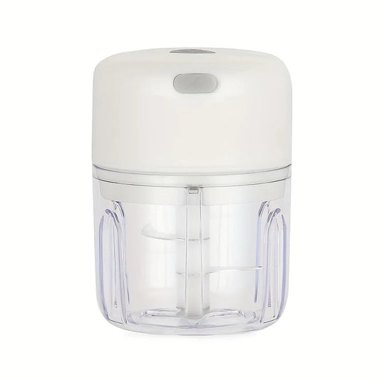 250Ml Mini Rechargeable Garlic Chopper and Meat Grinder, Durable and Sturdy, Suitable for Crushing Garlic, Chili, Onions, Minced Meat, Nuts, and More